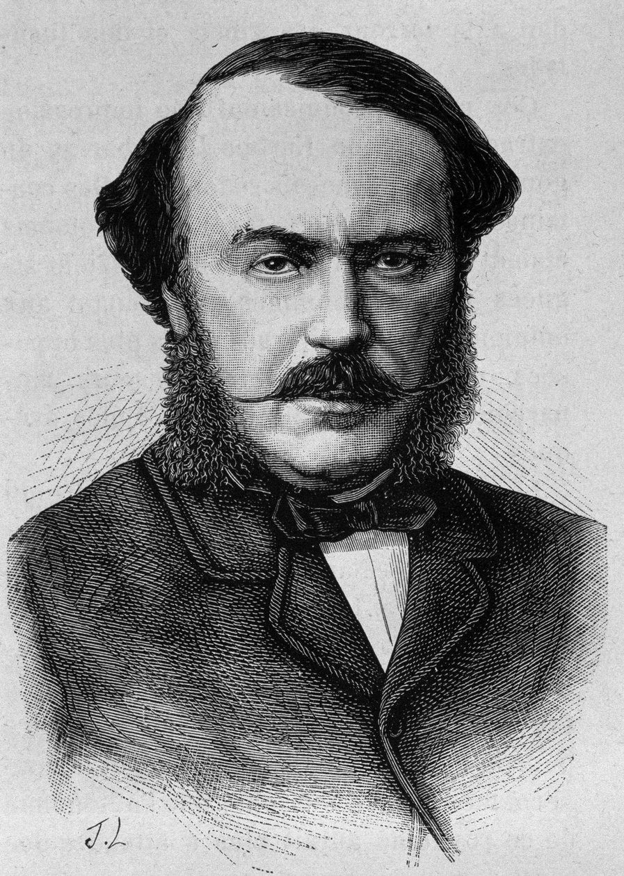 Retrato del Duque de Persigny (1808 - 1872). Grabado de finales del siglo XIX en “Histoire de France” de H. Martin de Unknown artist