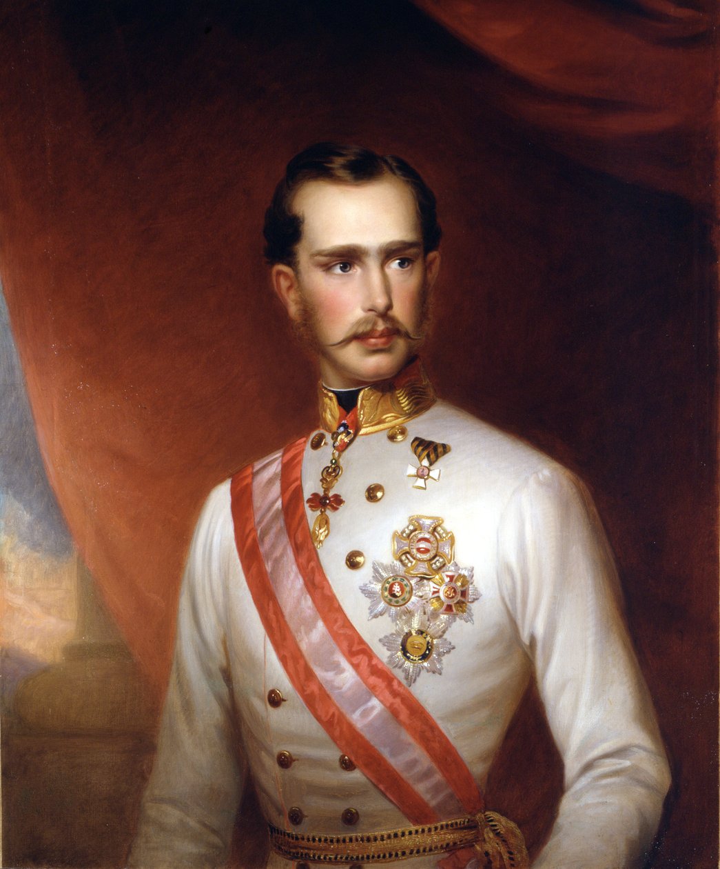 Retrato del emperador de Austria Francisco José I (1830 - 1916). Pintura anónima. Museo del Risorgimento, Milán. de Unknown artist