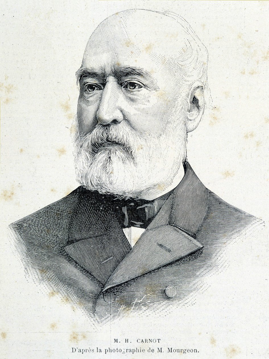 Retrato del político francés Lazare Hippolyte Carnot (1801 - 1888). Grabado después de la fotografía de Mourgeon de Unknown artist