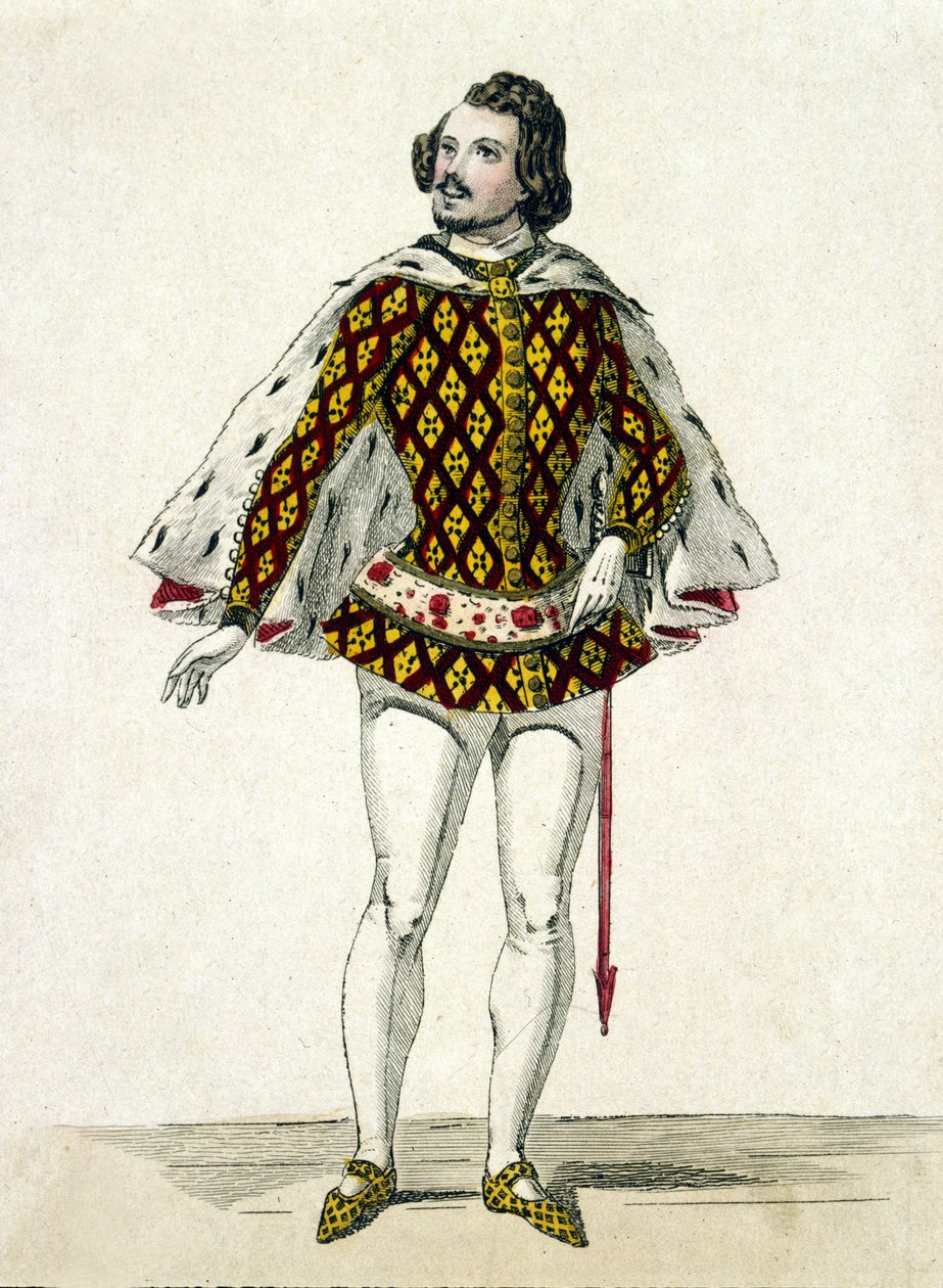 Retrato del tenor francés Gilbert-Louis Duprez (1806 - 1896) en el papel de Fernando, en el tercer acto de “La Favorita” de Donizetti en París. 1838. de Unknown artist