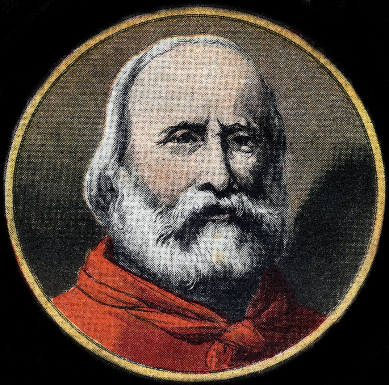 Retrato del militar y político italiano Giuseppe Garibaldi (1807-1882). Colección privada. de Unknown artist