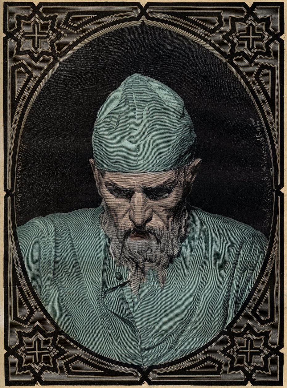 Retrato del zar Iván IV el Terrible (1530-1584) - grabado de Unknown artist