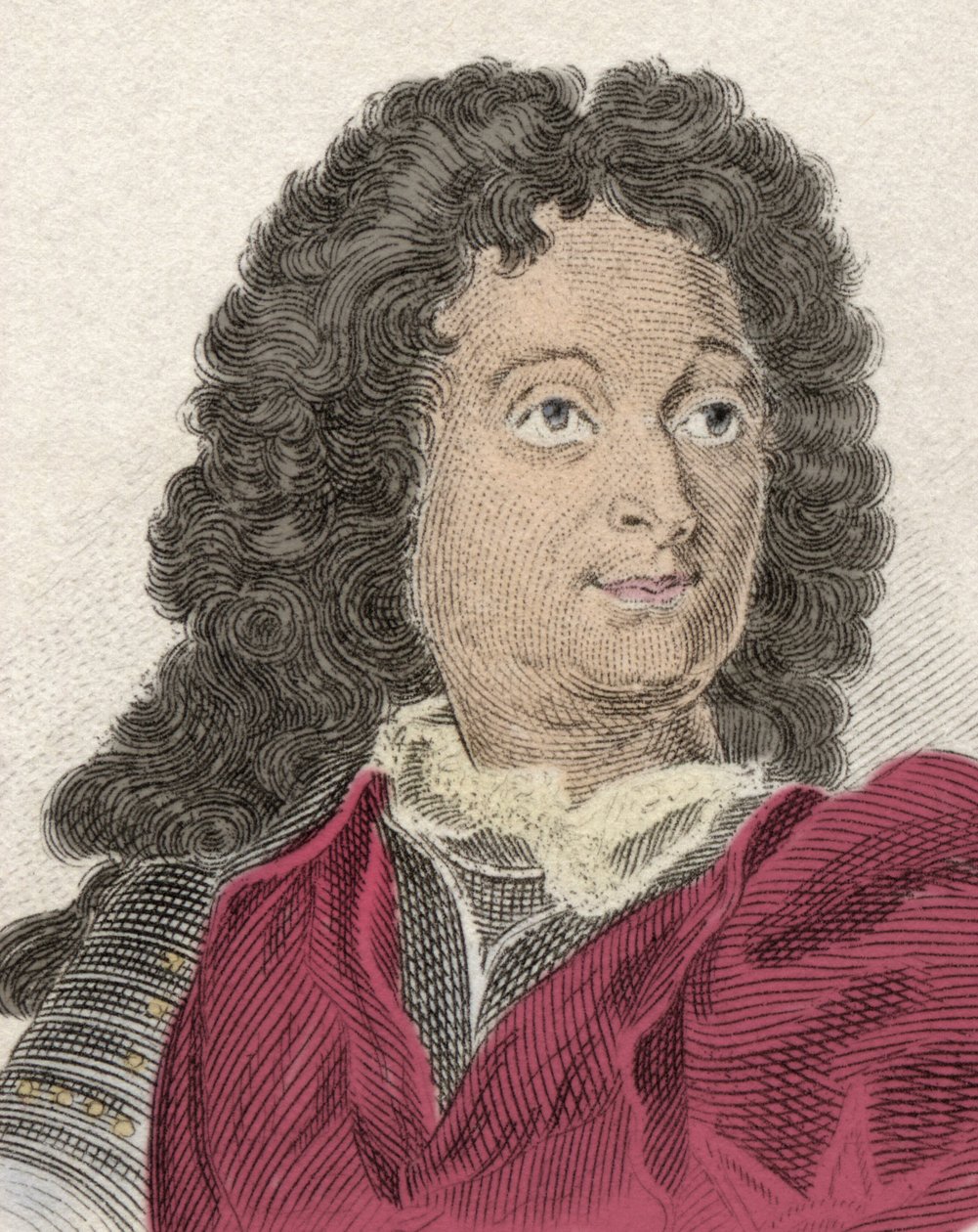 Retrato del mariscal de Villars (Claude Louis Hector) (1653-1734), Duque de Villars, Príncipe de Martigues, Vizconde de Melun. Grabado del siglo XIX. de Unknown artist