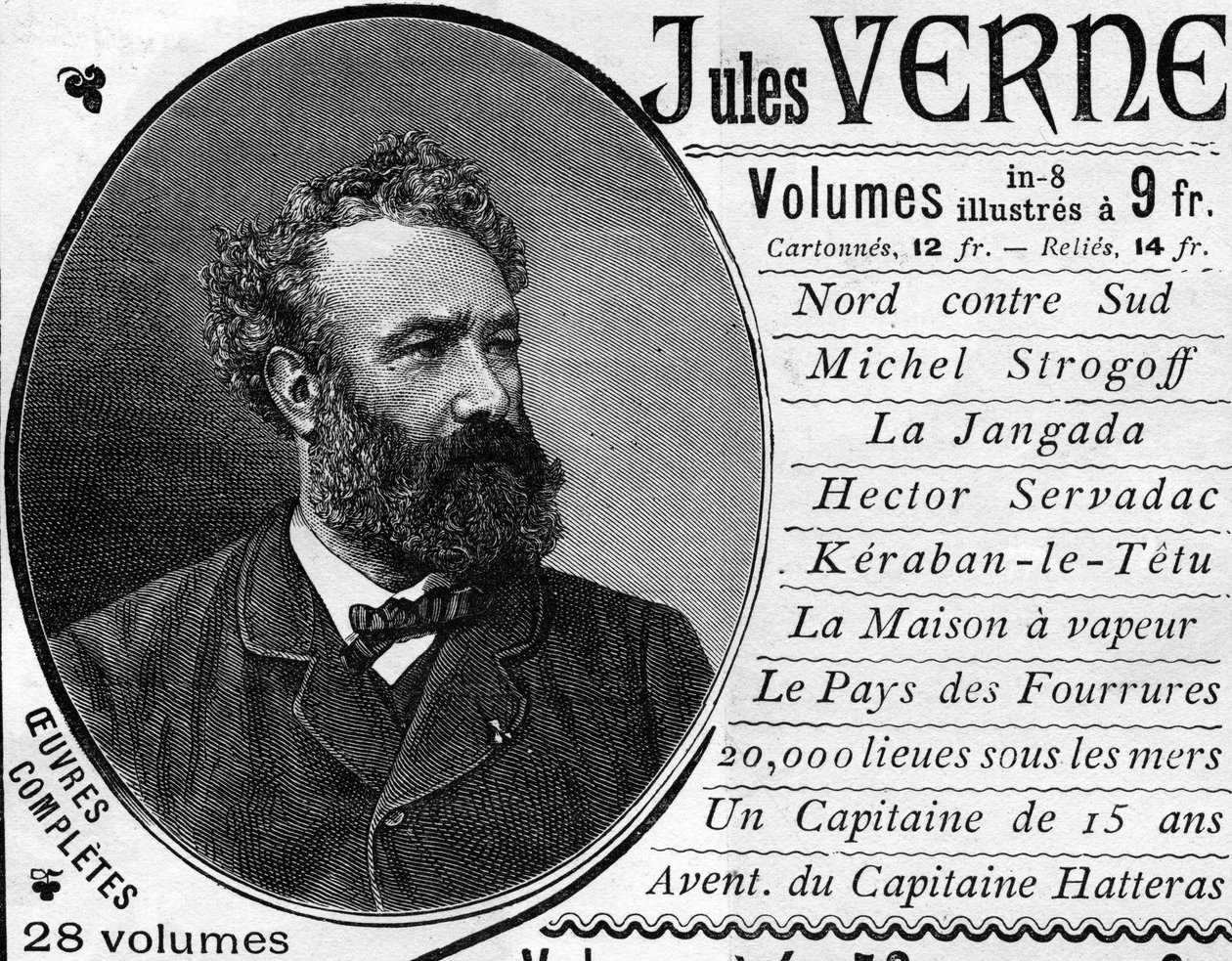 Retrato del escritor Jules Verne (1828-1905) en 1887 de Unknown artist