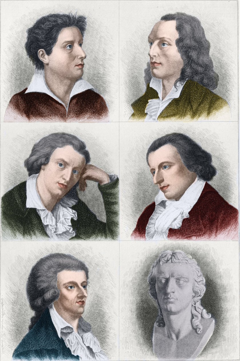 Retratos de Friedrich von Schiller (1759-1805), poeta y escritor alemán de Unknown artist