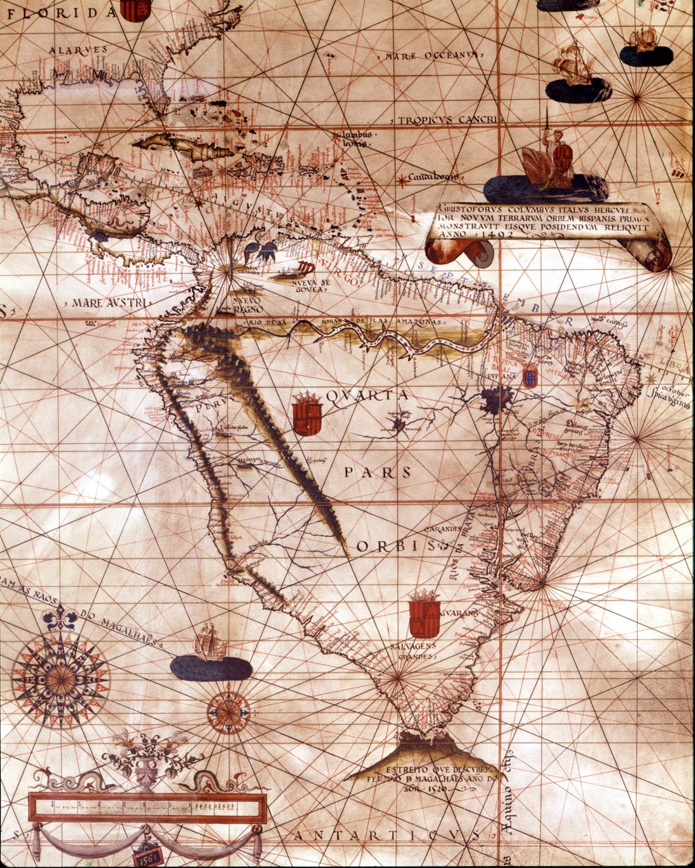 Portulano representando Sudamérica perteneciente a Bartolomeo Velho. 1561. de Unknown artist
