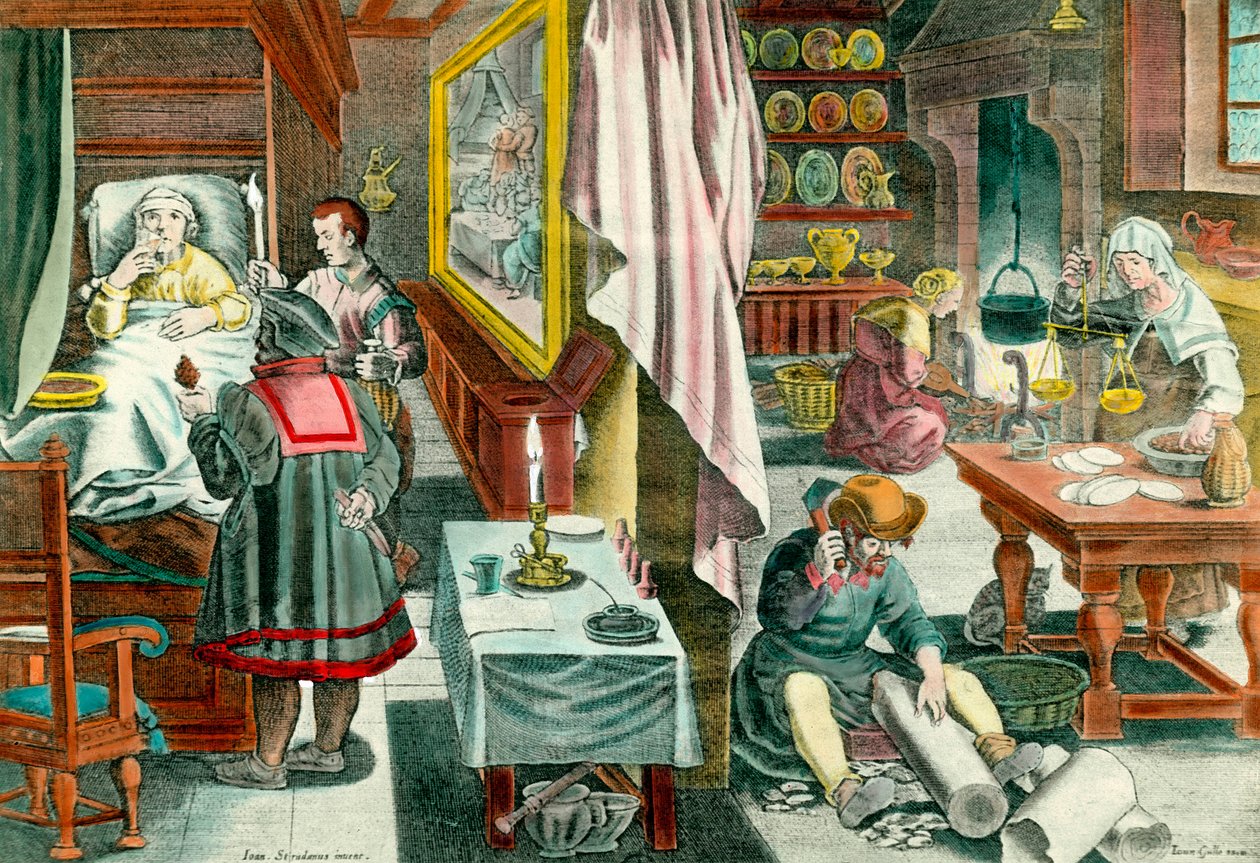 Preparación y administración de medicamentos a base de guano contra la sífilis venérea de Unknown artist