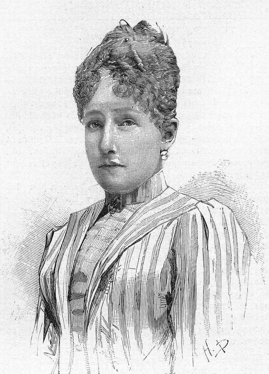 Princesa Stephanie de Bélgica (1864 - 1945), hija de Leopoldo II de Bélgica, esposa de Rodolfo de Habsburgo de Unknown artist