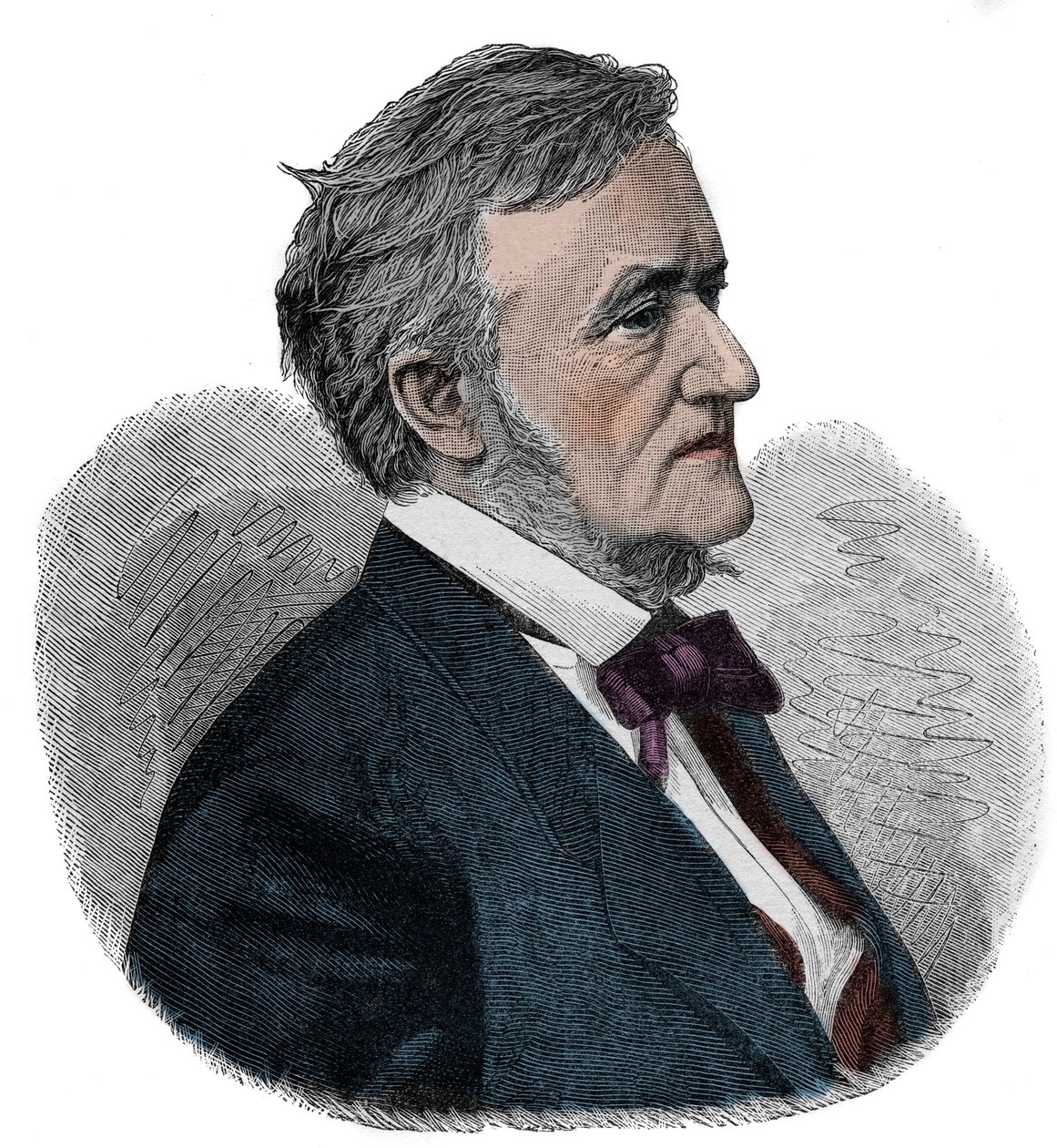 RICHARD WAGNER (1813-1883) compositor inglés - grabado de Unknown artist