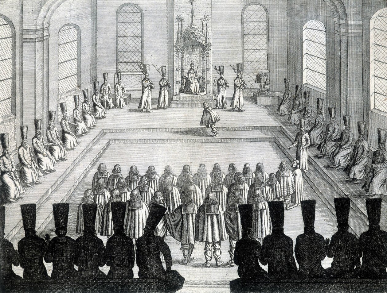 Recepción de los embajadores de Holstein (Estado de Alemania) en Moscú en 1632 de Unknown artist