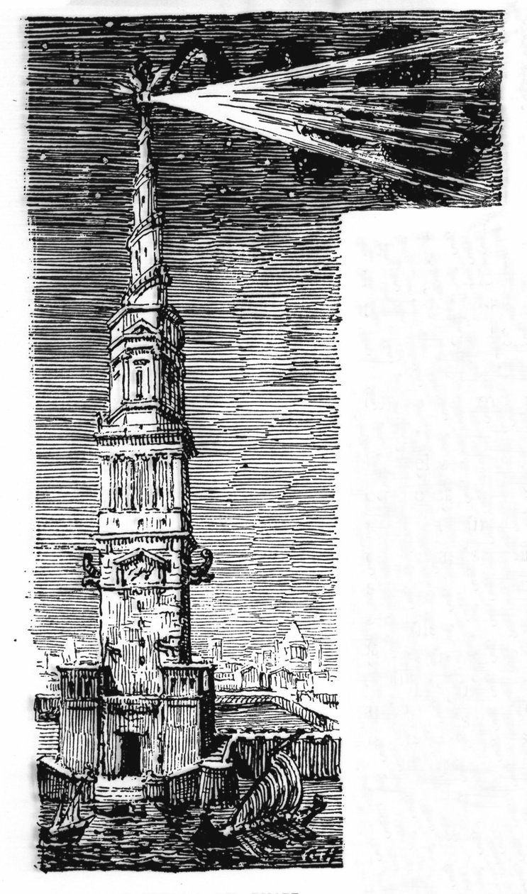 Reconstrucción del faro de Alejandría según Ebers Egipto de Unknown artist