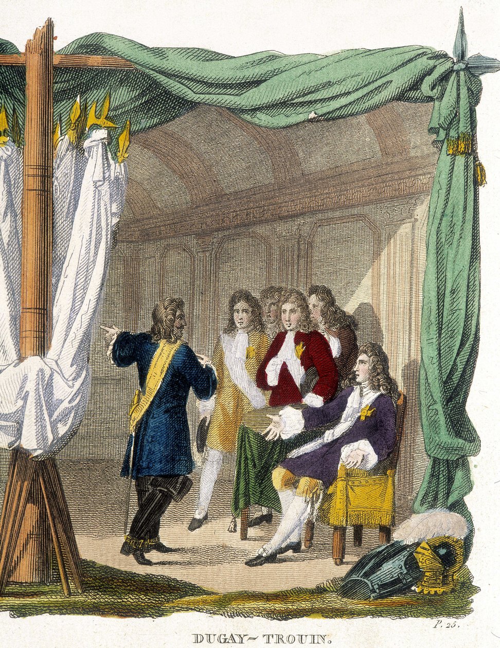 René Duguay Trouin (Duguay-Trouin) (René Trouin du Gué dicho) (1673-1736) ante el rey Luis XIV (1638-1715). Grabado del siglo XIX. de Unknown artist