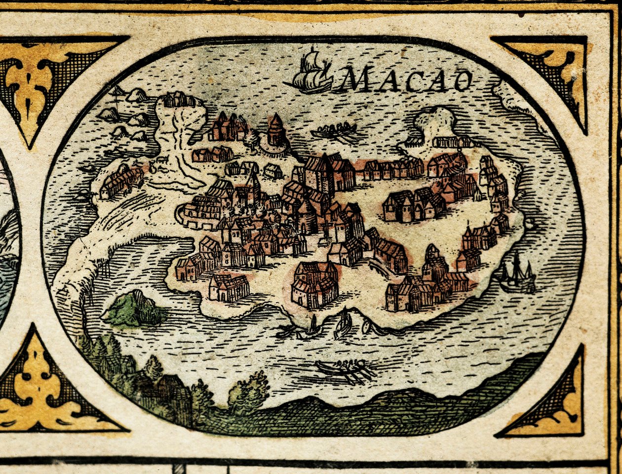 Representación de Macao (detalle) de Unknown artist