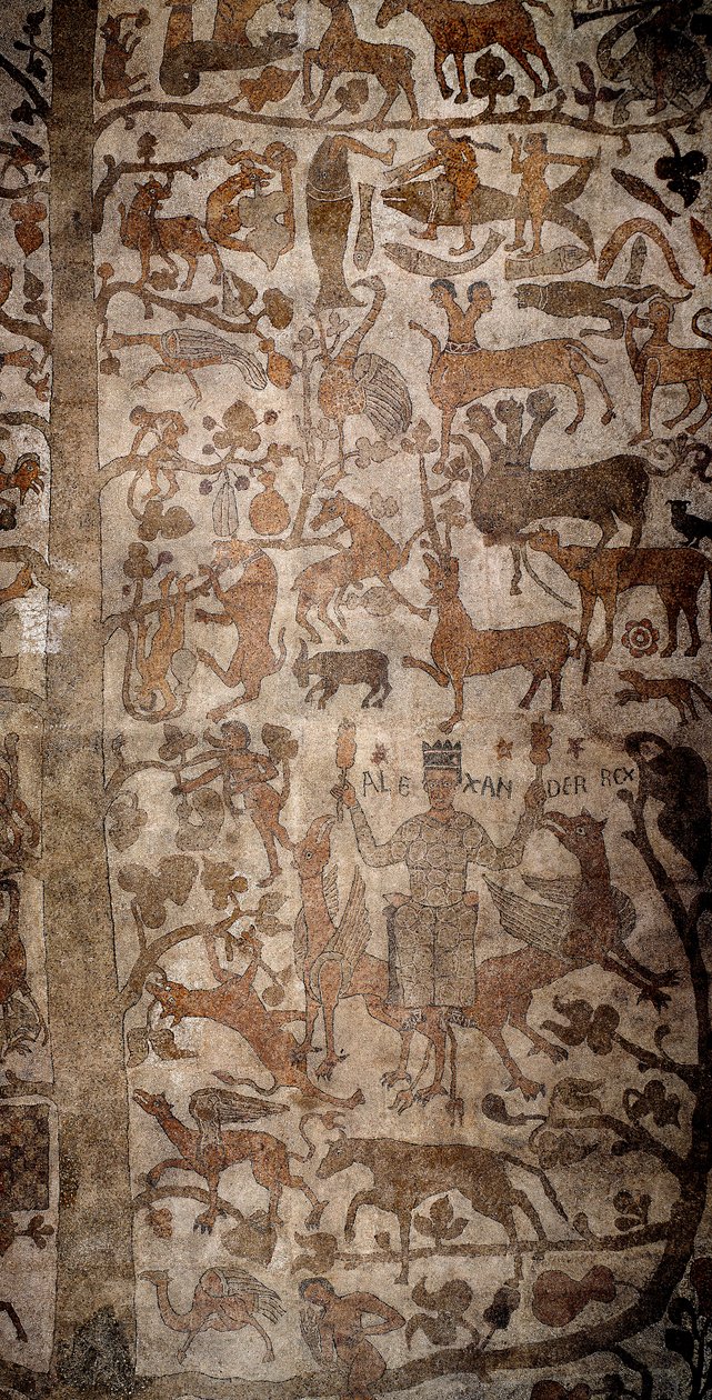 Representación de Alejandro Magno (356-323 a.C.), Rey de Macedonia y conquistador de Persia, rodeado de fauna india durante la conquista de India de Unknown artist