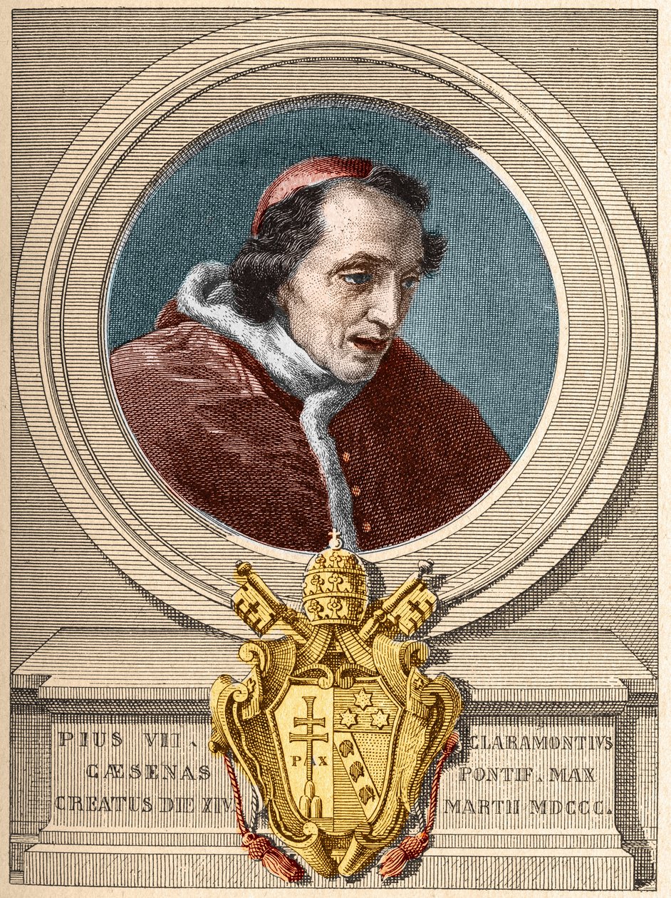 Representación del Papa Pío VII (1800-1823). de Unknown artist
