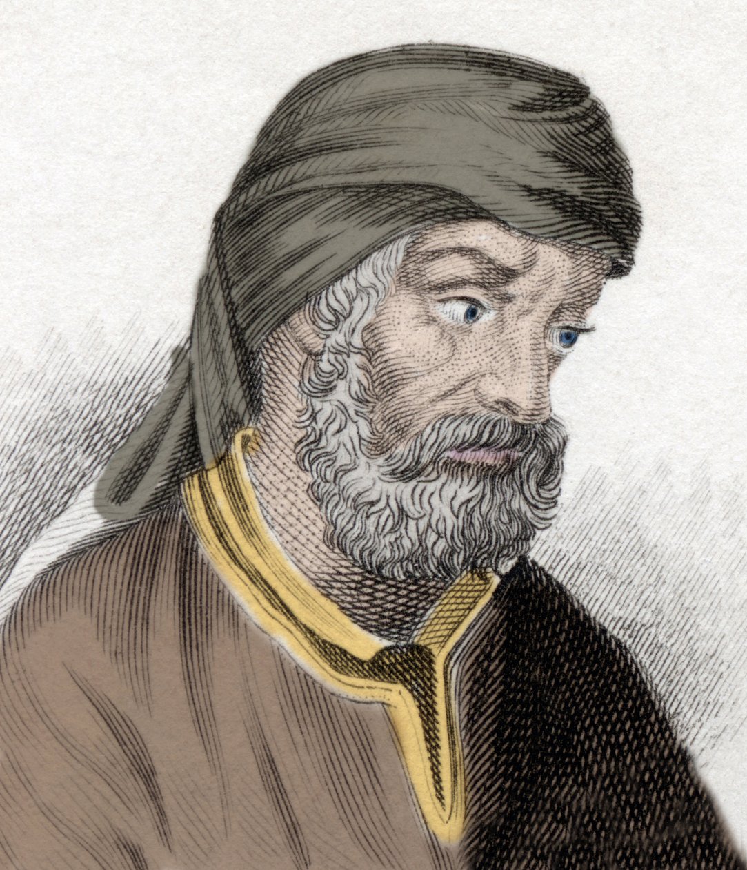 Representación de Quinto Septimio Florente Tertuliano conocido como Tertuliano (ca. 150/160- ca. 230/240) teólogo y padre de la Iglesia. Grabado del siglo XIX. de Unknown artist
