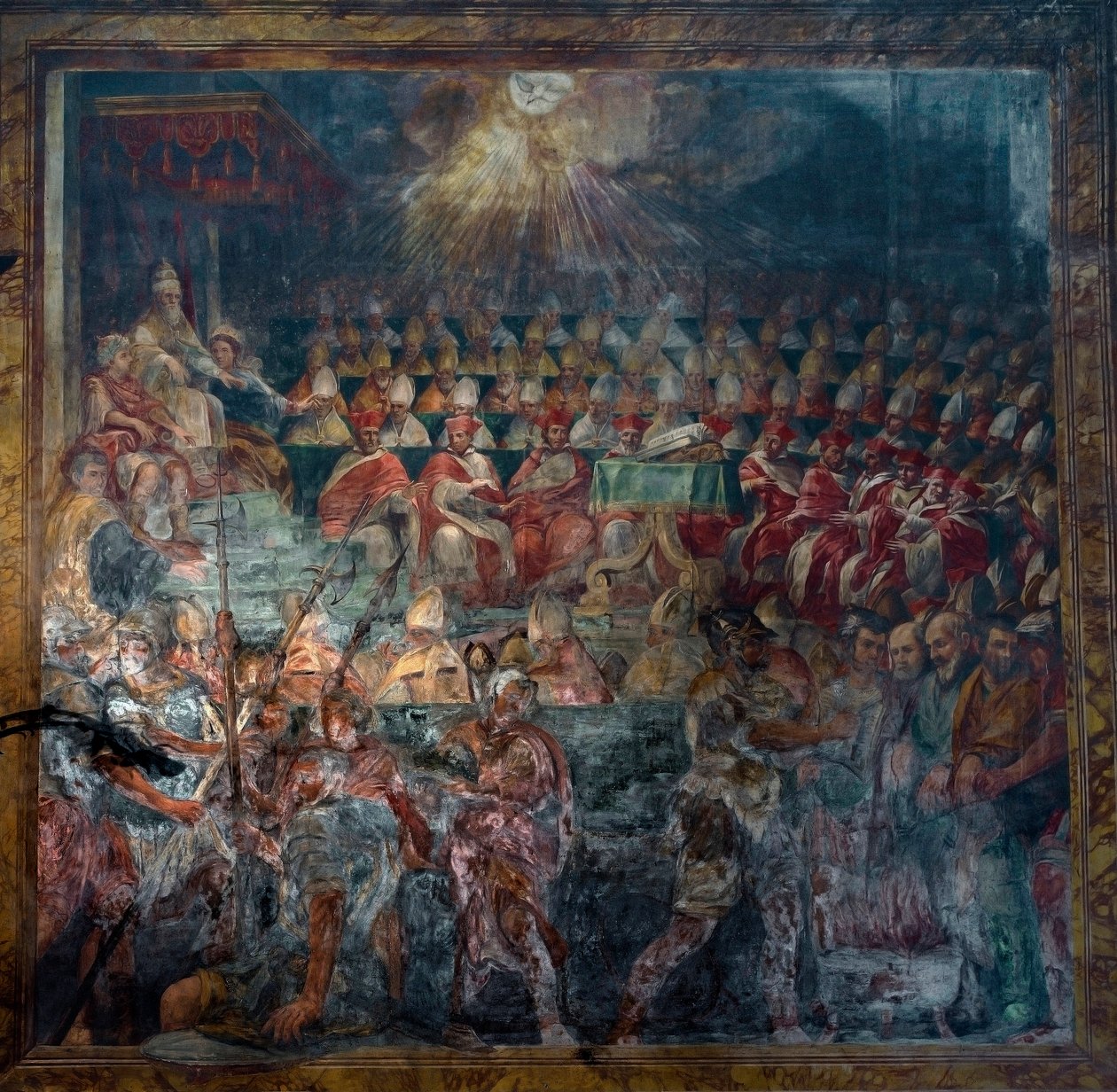 Representación del Primer Concilio de Nicea, Primer Concilio Ecuménico, en 325 de Unknown artist
