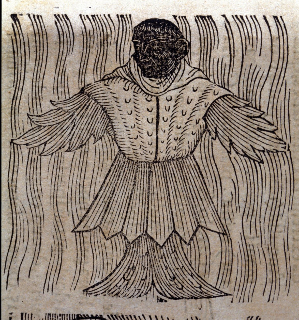 Representación del monje marino, pez imaginario y monstruo marino. Grabado del “Prodigiorum ac ostentorum chronicon” de Conrad Lycosthenes. de Unknown artist