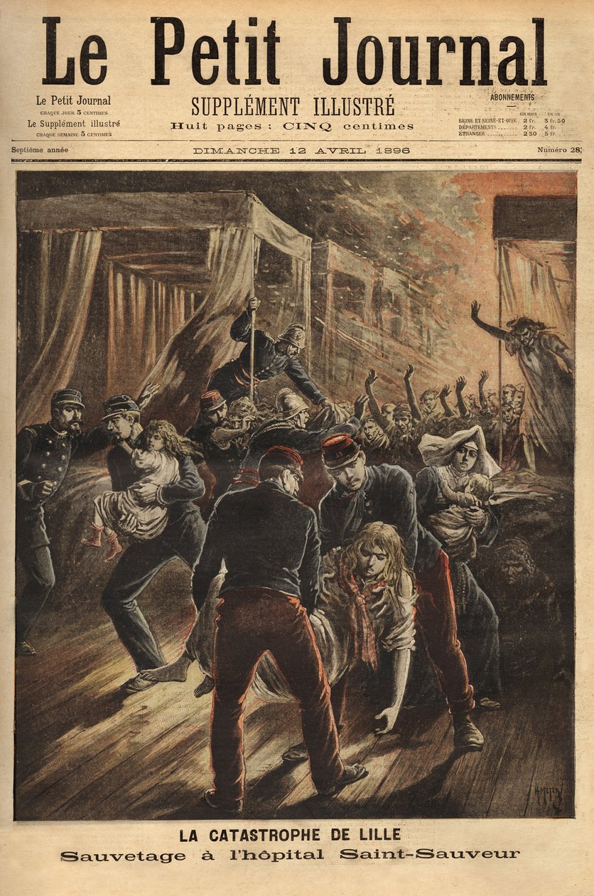 Rescate en el Hospital Saint Savior de Lille de Unknown artist