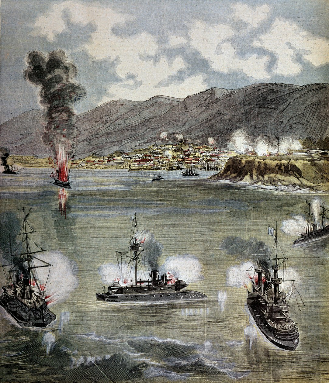 Revolución en Chile: el ataque a Valparaíso en 1891 de Unknown artist
