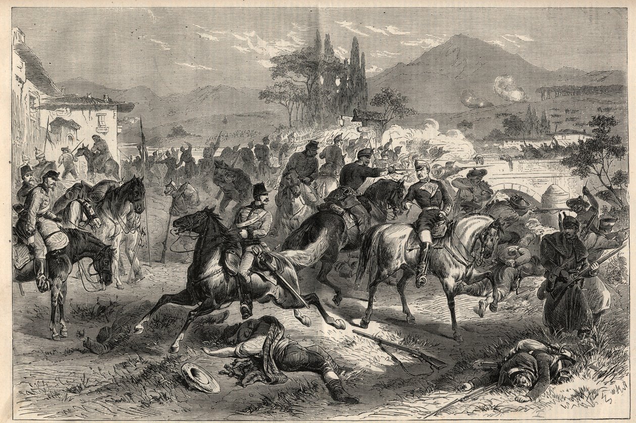 Revolución de septiembre de 1868 en España (Gloriosa): Batalla de Alcolea cerca de Córdoba (20 de septiembre). de Unknown artist