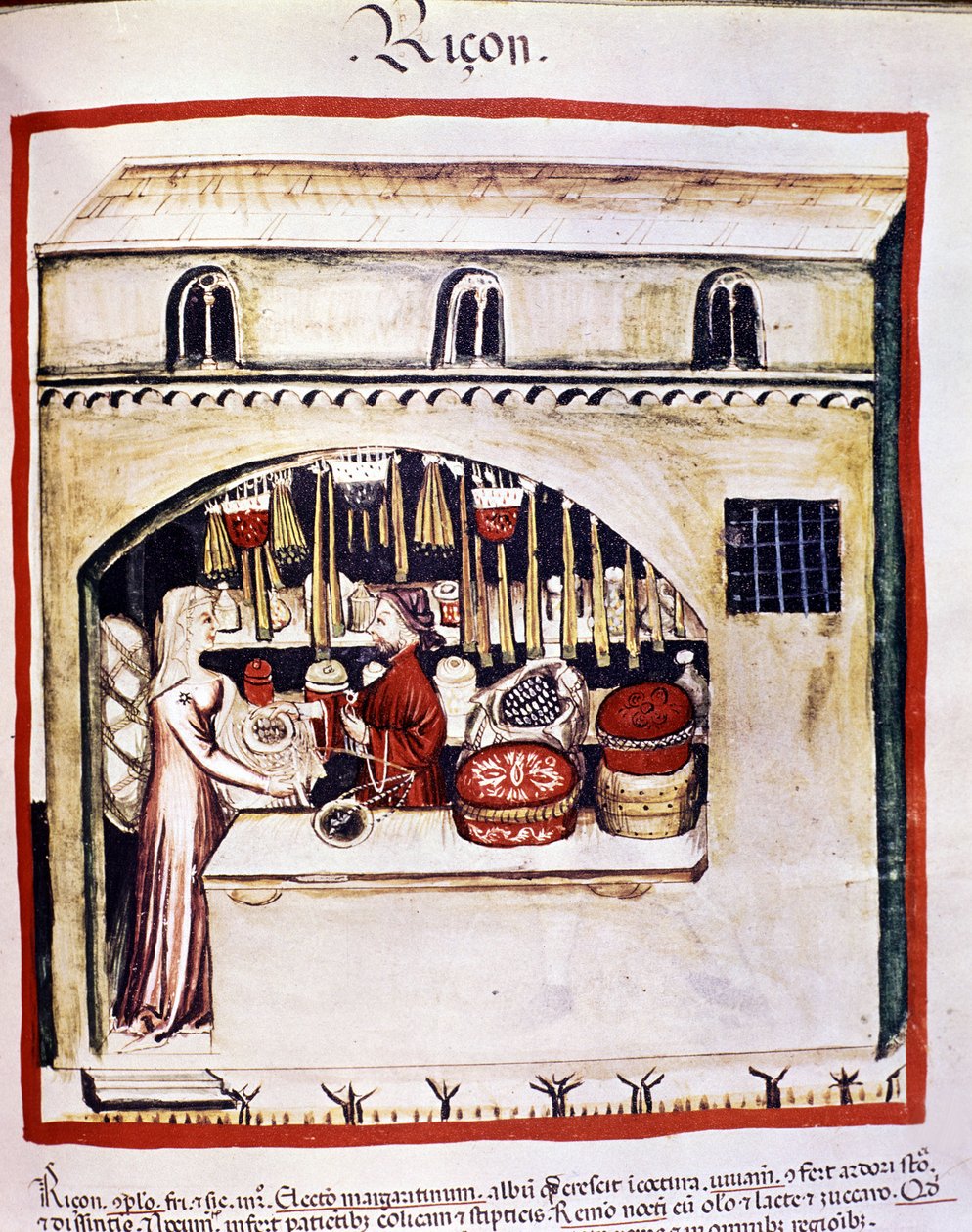 Vendedor de arroz - en Tacuinum Sanitatis de Unknown artist
