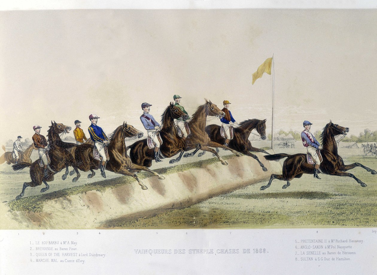 Equitación: ganadores del Steeple - en “el Centauro” de Unknown artist
