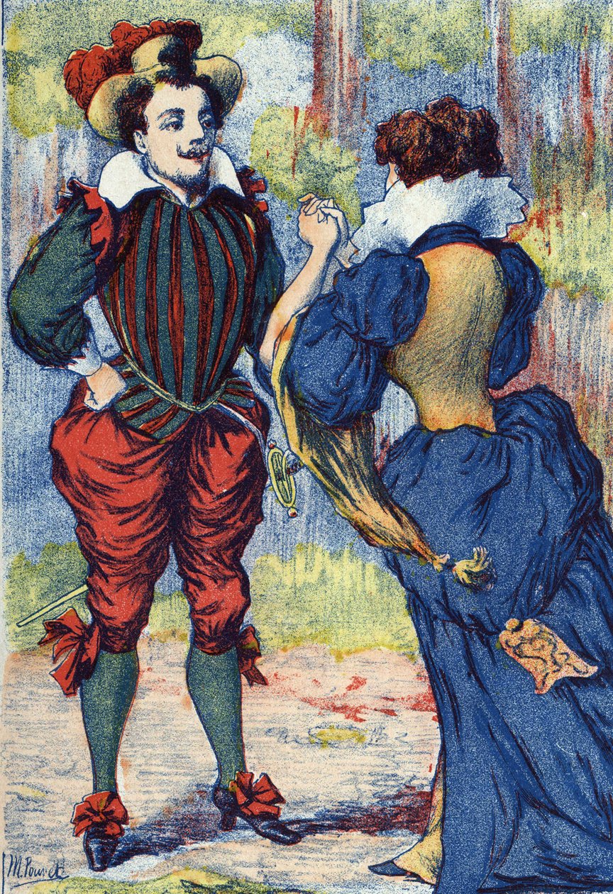 Riquet a la Houppe se convierte en un apuesto caballero. Ilustración anónima para el cuento “Riquet a la houppe” de Charles Perrault (1628-1703), escritor francés. Imágenes de Marcel Vagne, Jarville Nancy, sin fecha (finales del siglo XIX) de Unknown artist
