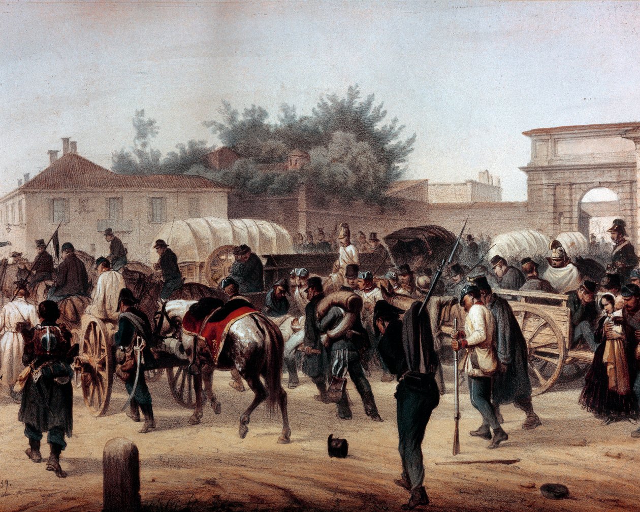 Risorgimento: Los cinco días de Milán (18-22 de marzo de 1848) de Unknown artist