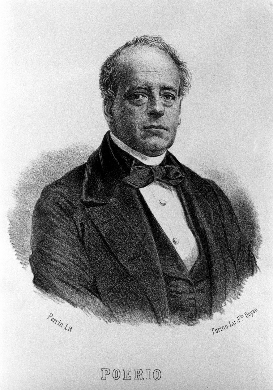 Risorgimento: retrato de Carlo Poerio (1803-1867), revolucionario italiano. Grabado del siglo XIX. de Unknown artist