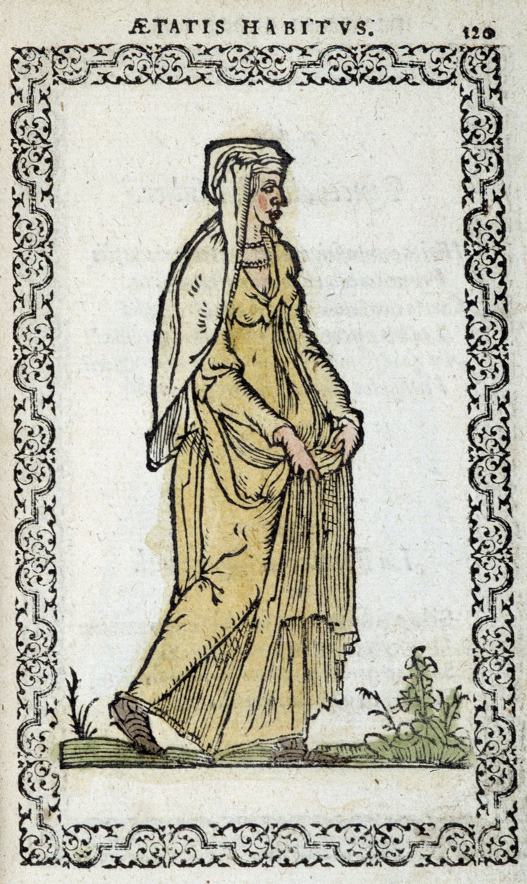 Mujer romana - en "Habits et effigies" de Jean Slupérino de Unknown artist