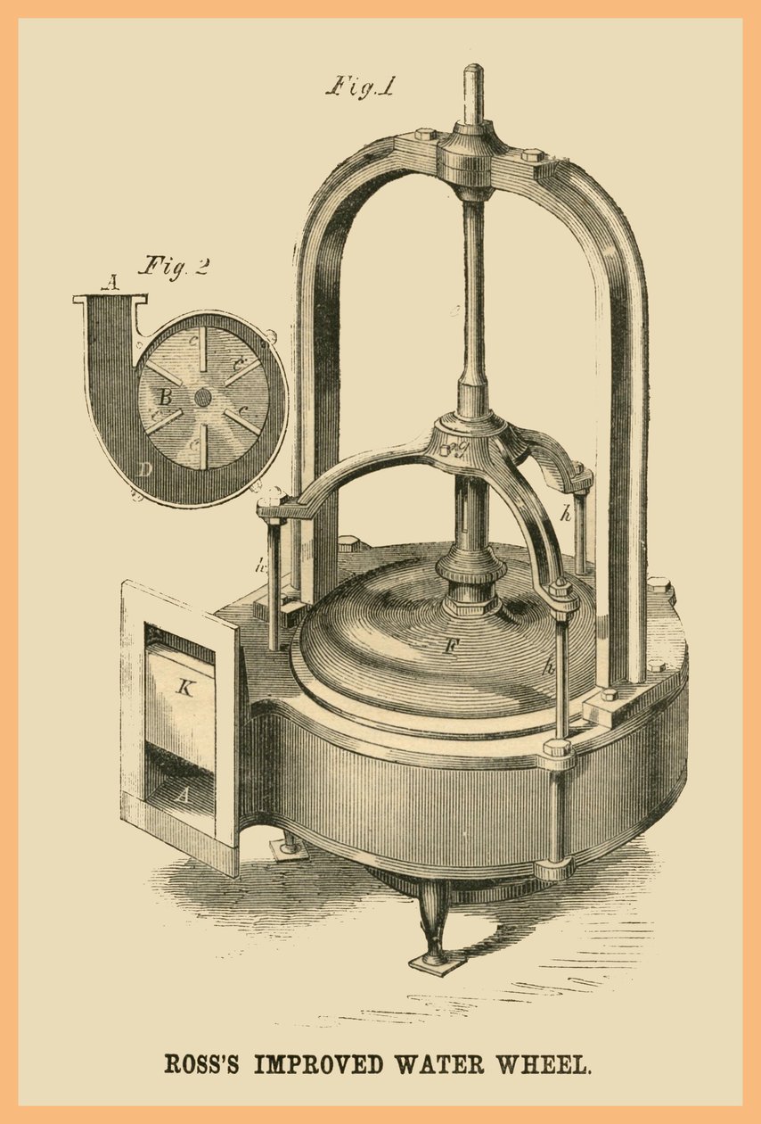 Rueda hidráulica mejorada de Ross de Unknown Artist