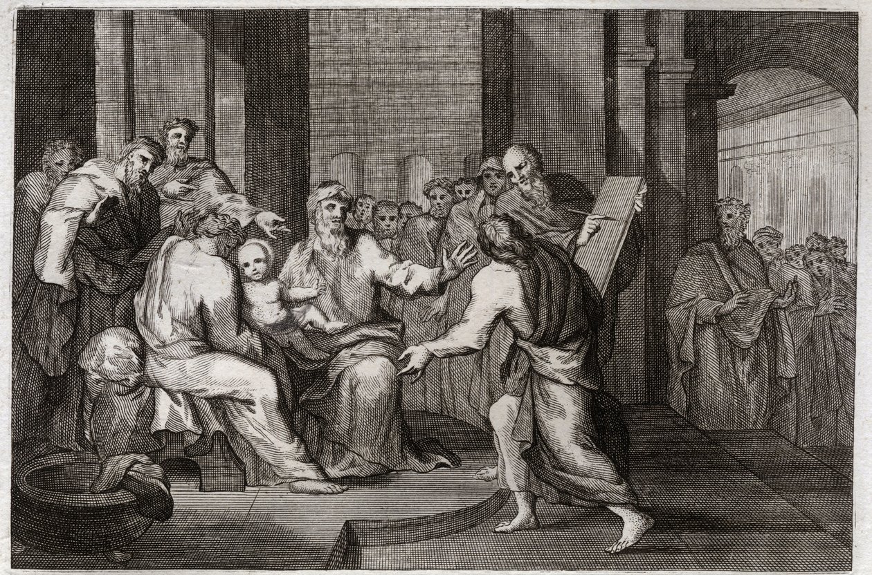 Biblia de Royaumont, Nuevo Testamento: Circuncisión de Jesucristo. Ilustración de 1811. de Unknown artist