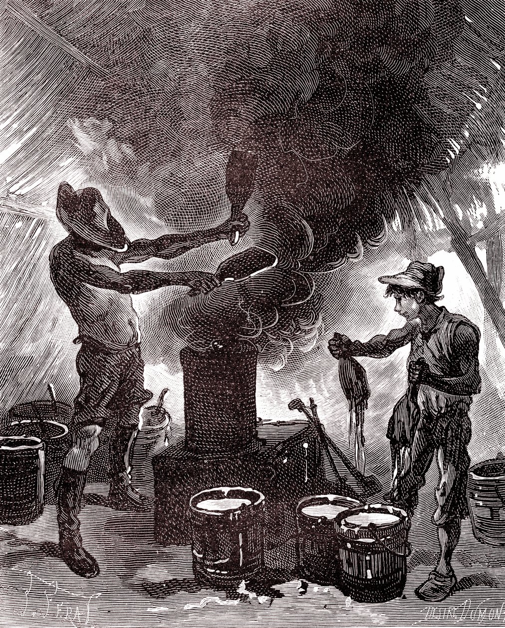 Preparación o vulcanización del caucho en la selva brasileña de Unknown artist