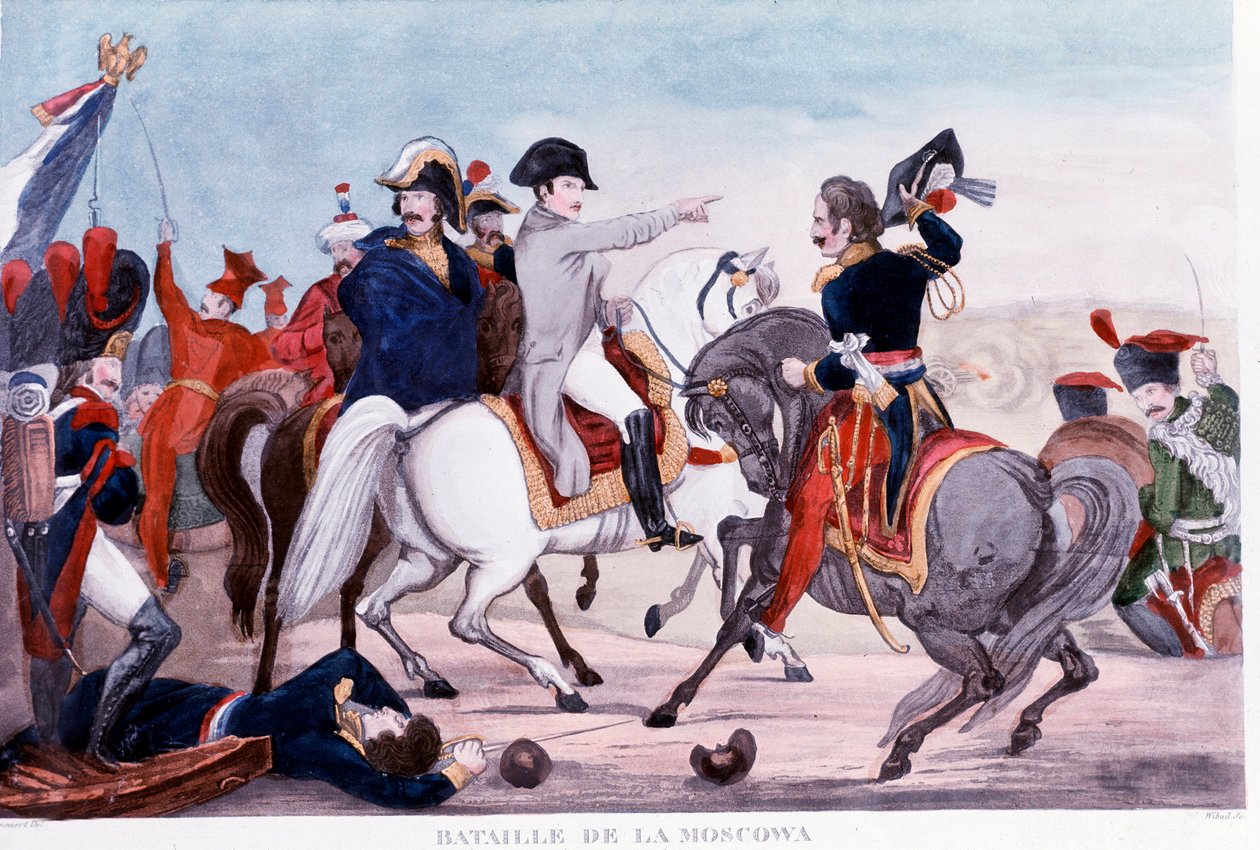 Campaña rusa: Napoleón I en la Batalla de la Moskova de Unknown artist