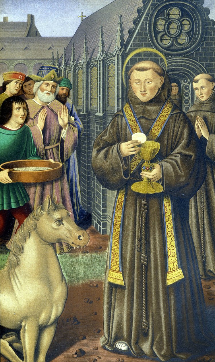 San Antonio de Padua - según el Libro de Horas de Ana de Bretaña de Unknown artist