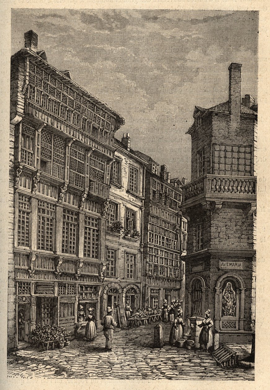 Saint Malo (Saint-Malo) casa de Duguay Trouin (René Dugay-Trouin) - grabado en “PATRIE” - DESCRIPCIÓN PICTÓRICA DE FRANCIA EN 6 VOLÚMENES POR LUCIEN HUARD - finales del siglo XIX de Unknown artist