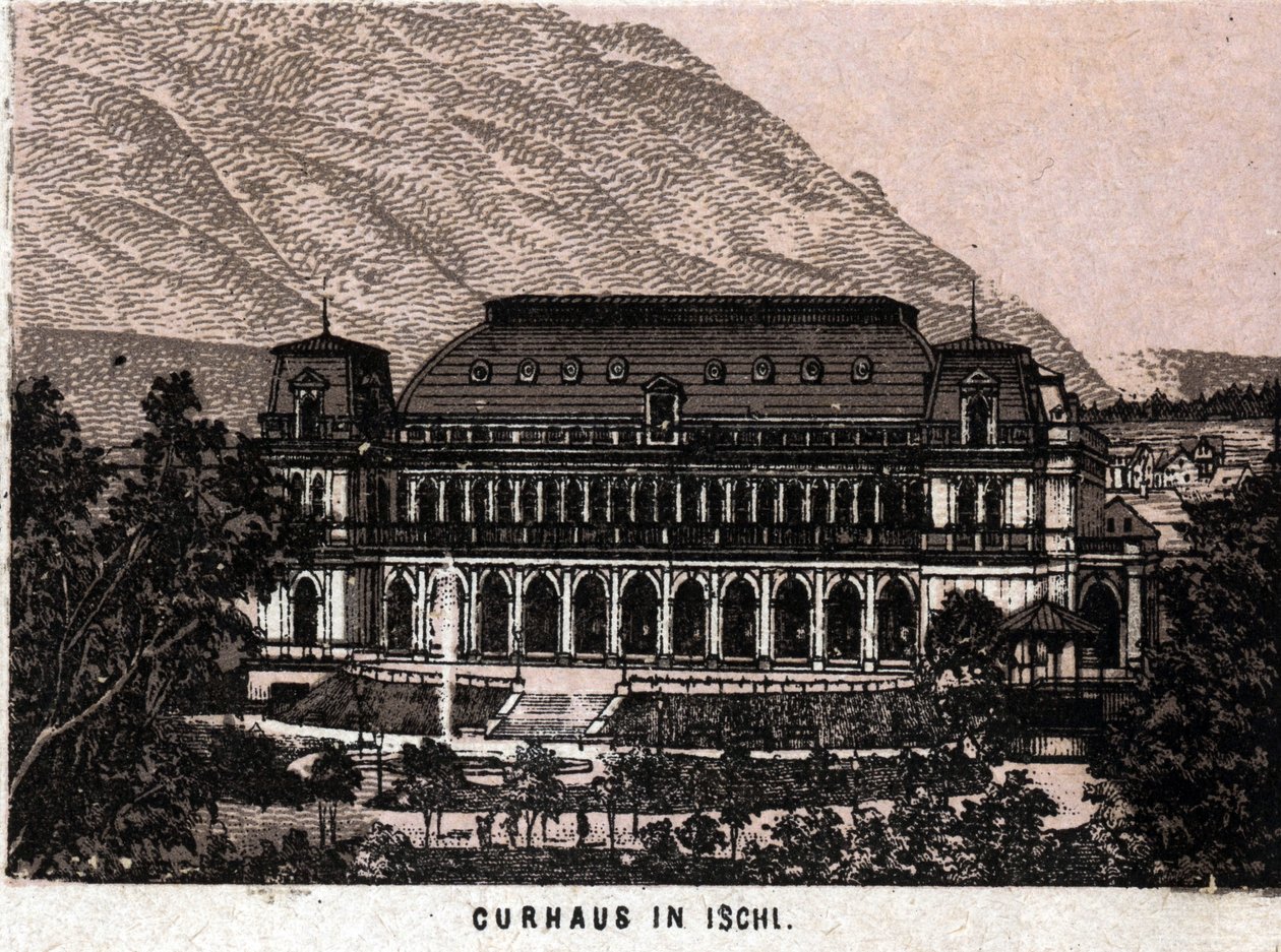 Región de Salzkammergut, Austria: vista del Curhaus en Ischl de Unknown artist