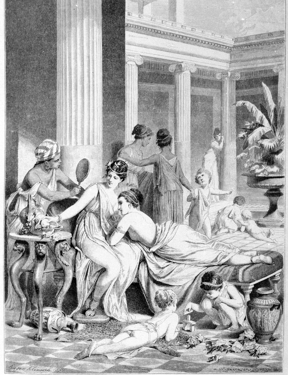 Sapho (Safo) y sus compañeros de Unknown artist