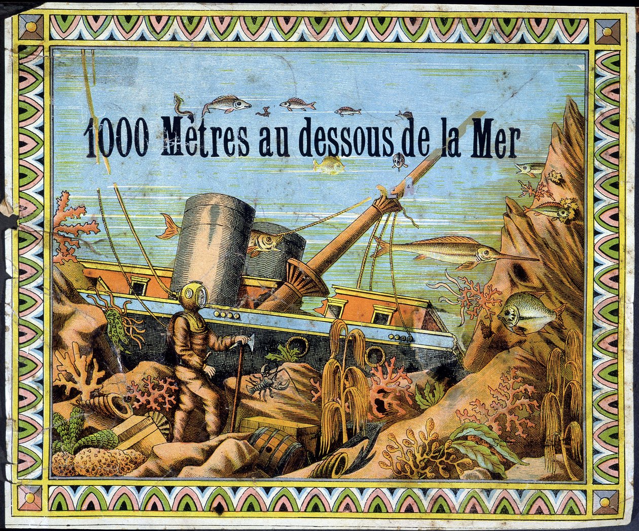 Escafandrista y barco naufragado - en 