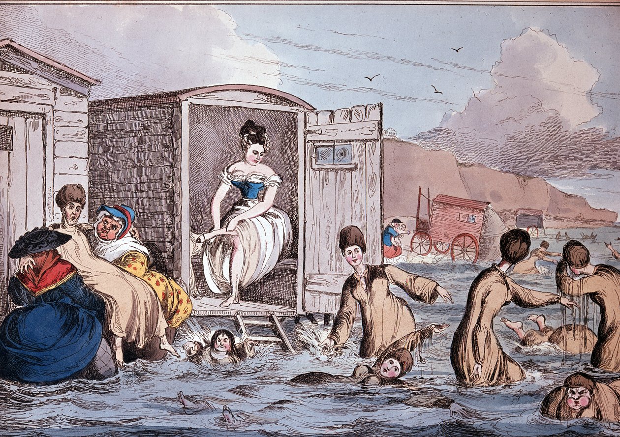 Baños de mar en Brighton - siglo XIX, B.N. de Unknown artist
