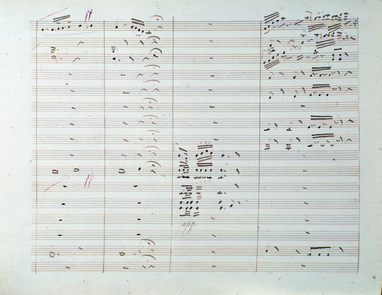 Página de partitura de la Gran sinfonía (op. 8) de Carl August Cannabich de Unknown artist