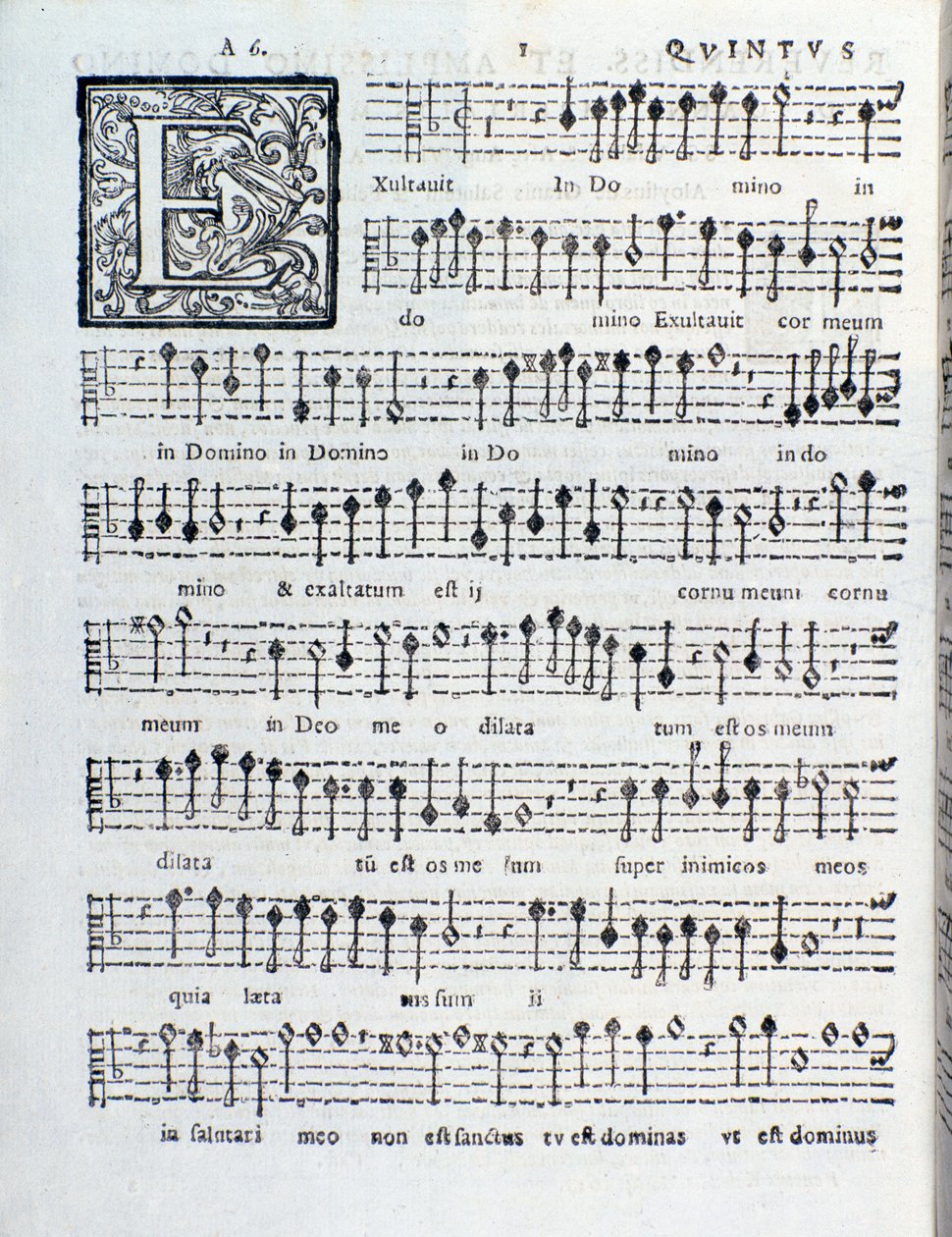 Página de partitura del segundo libro de Sacrae symphoniae de Giovanni Gabrieli de Unknown artist