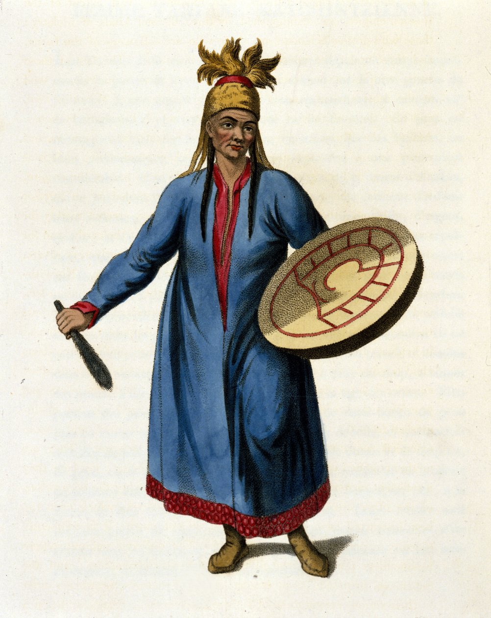 Chamán siberiano. Grabado del siglo XIX de Unknown artist