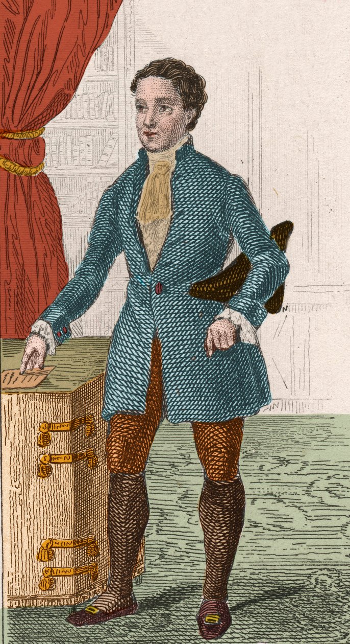Siglo de las Luces: retrato de Denis Diderot (1713-1784), escritor y filósofo francés. Grabado de 1876. de Unknown artist