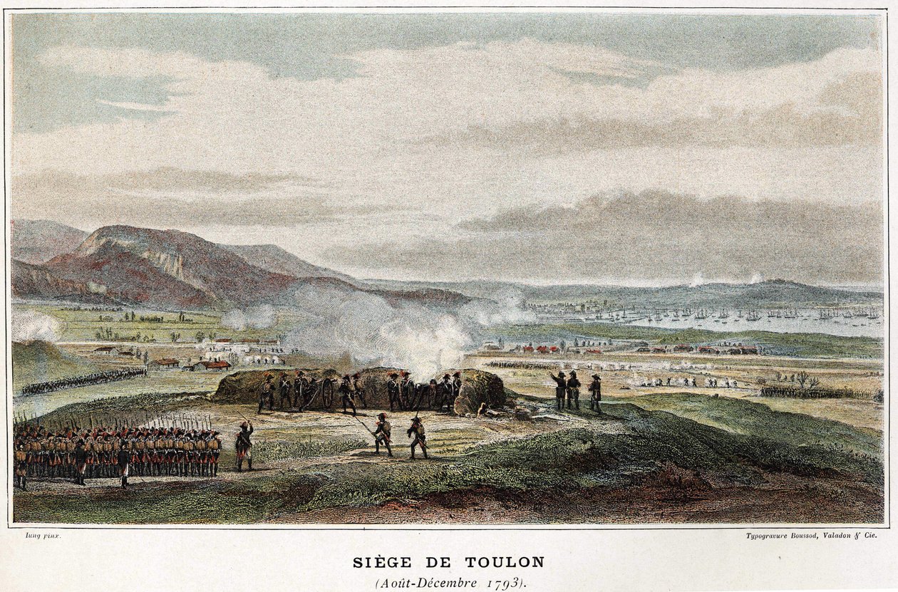 Sitio de Toulon agosto-diciembre 1793 - en "Las batallas navales de Napoleón". de Unknown artist
