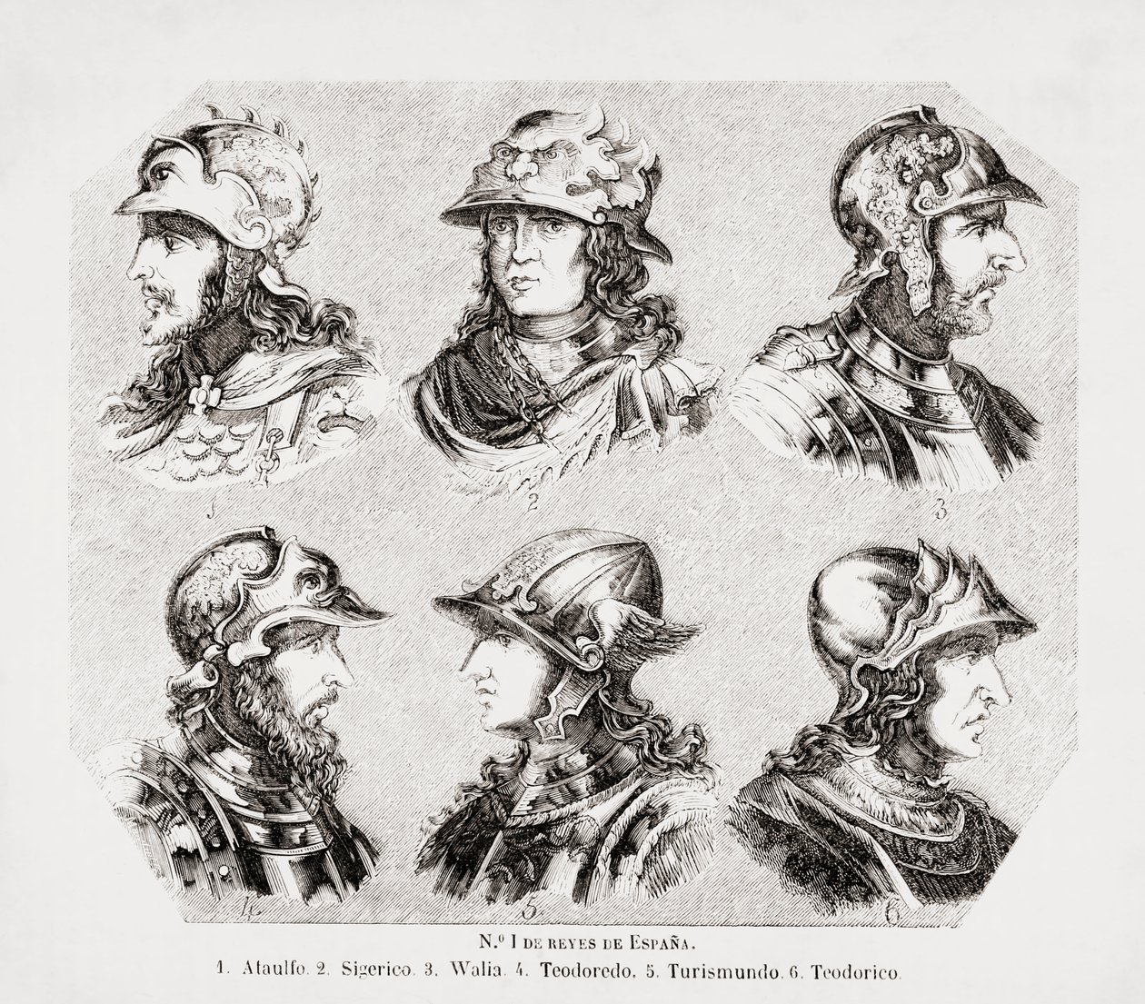Seis reyes visigodos de España de Unknown artist