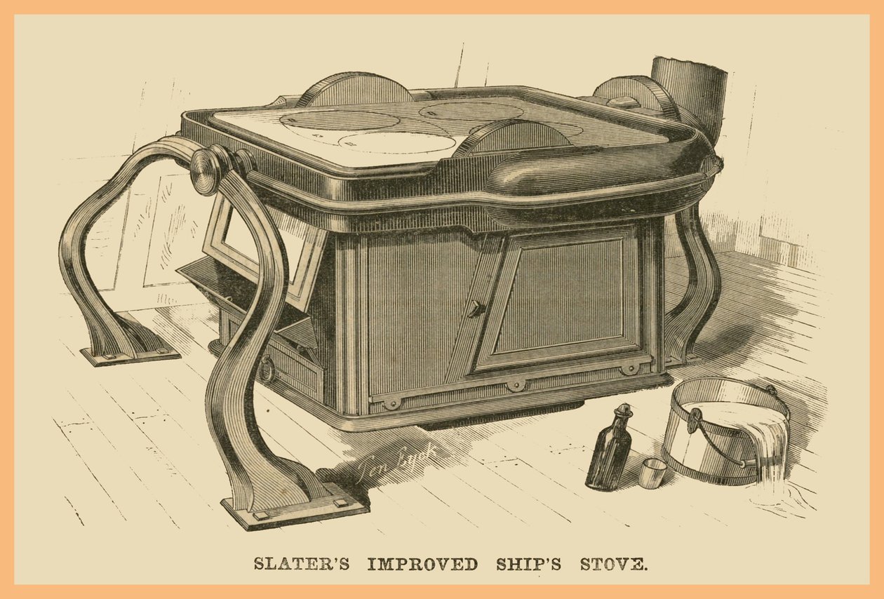 Estufa mejorada para barcos Slaters de Unknown Artist