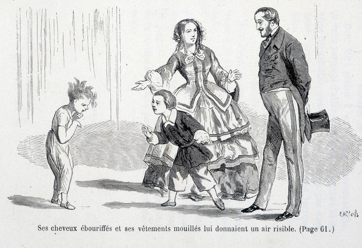 Sophie mojada - en “Las desventuras de Sophie” de la Condesa de Ségur, Hachette de Unknown artist