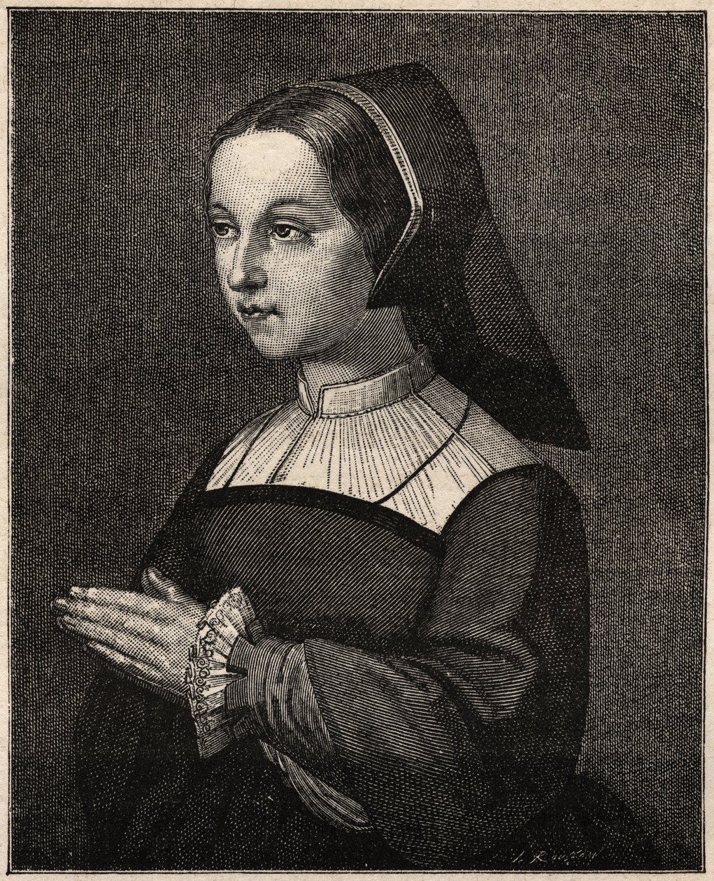 Santa Juana Francisca de Chantal - Retrato de Santa Juana Francisca (Jeanne Françoise Frémyot, Baronesa de Rabutin de Chantal) por Chantal Fundadora de la Visitación (1572-1641) de Unknown artist